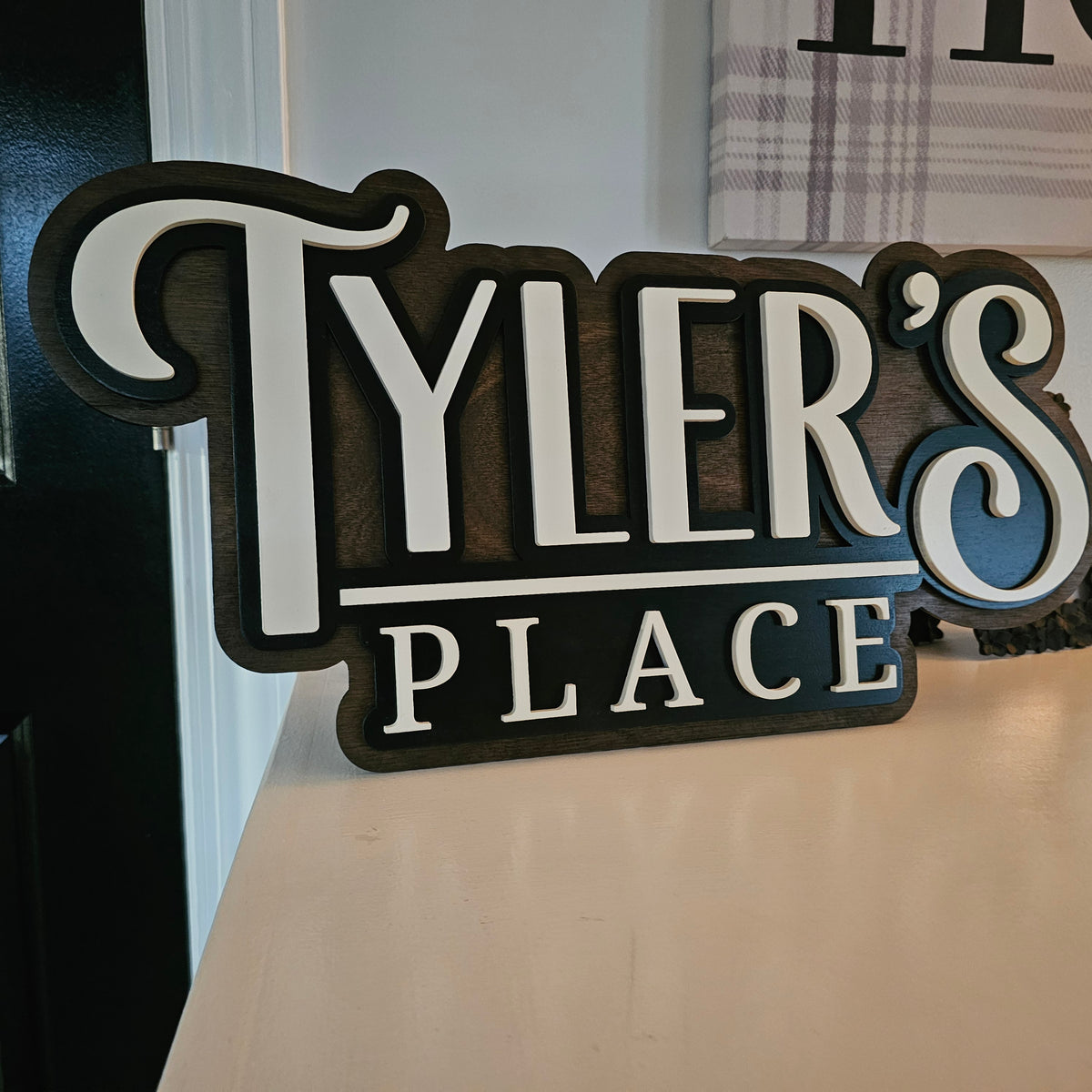 Custom Multi-Layered Wood Sign Perfect for Bar, Game Room, Cigar Lounge