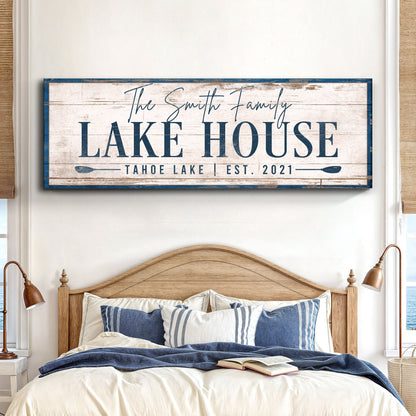 Personalized Lake House Canvas Print