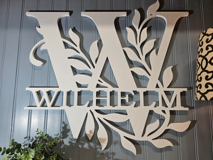 Split Letter L Monogram Sign – Elegant Vine Design, Weatherproof PVC, 4 Sizes