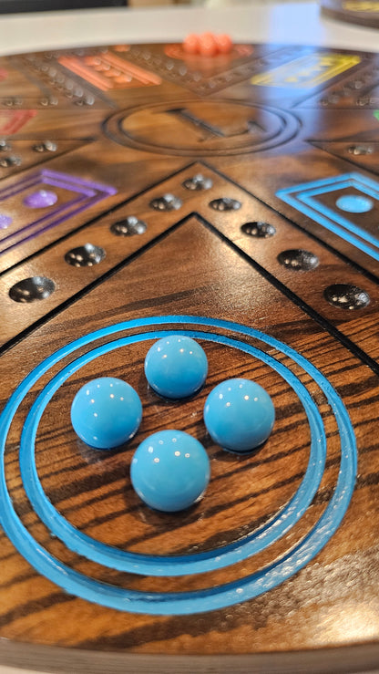 Personalized Cards & Marbles Game Board – Custom Engraved Family Game Night Set