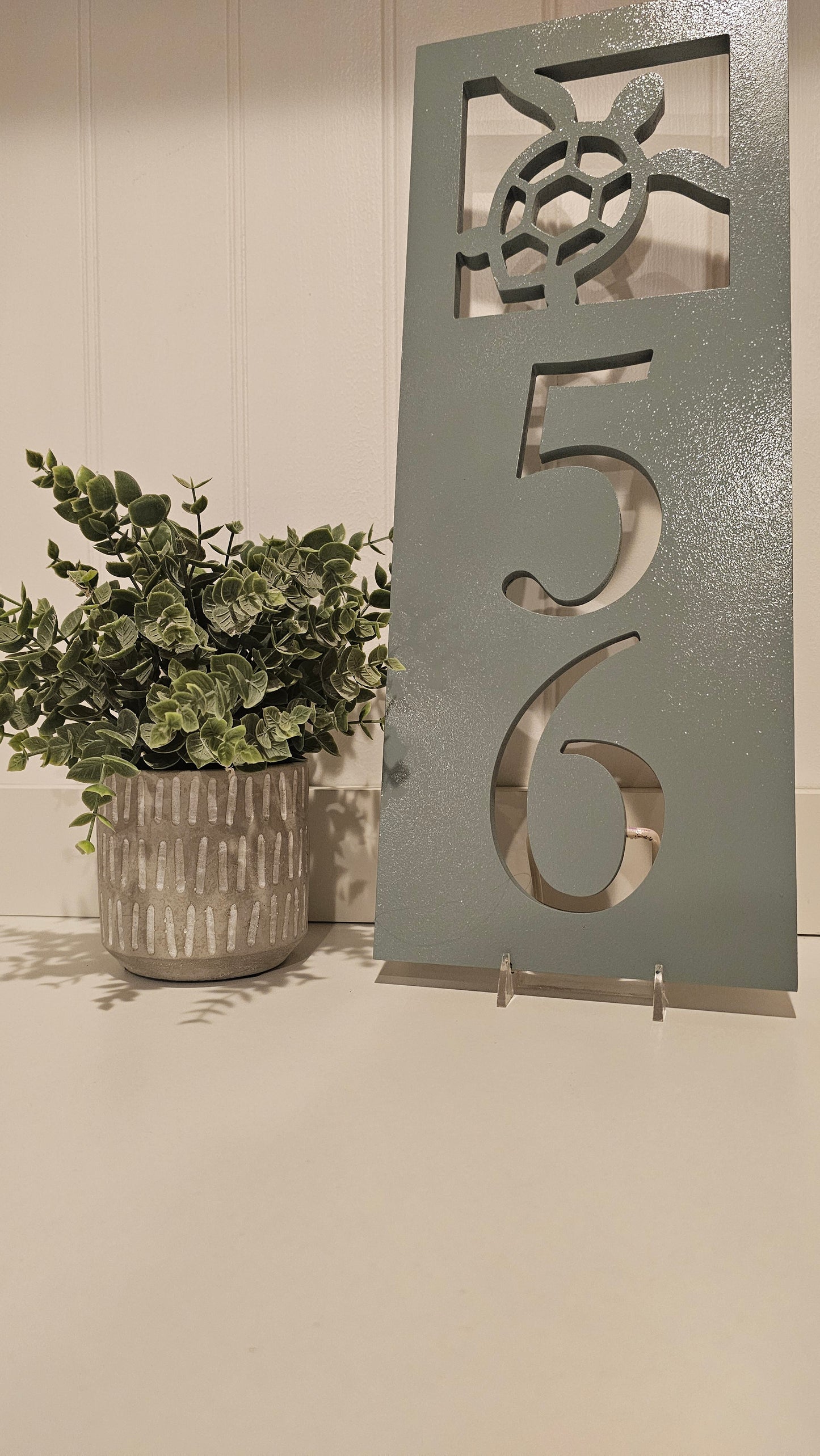 Custom Sea Turtle Address Sign – Personalized Coastal Home Decor, Weatherproof PVC