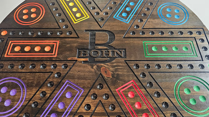 Personalized Cards & Marbles Game Board – Custom Engraved Family Game Night Set
