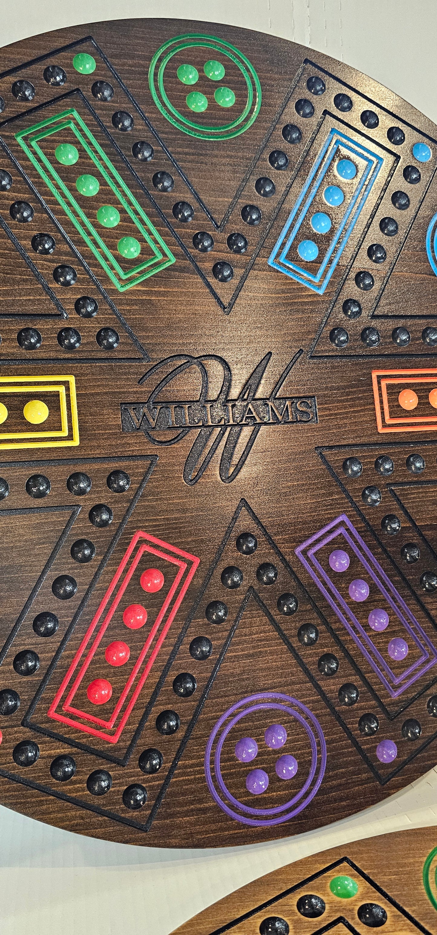 Personalized Cards & Marbles Game Board – Custom Engraved Family Game Night Set