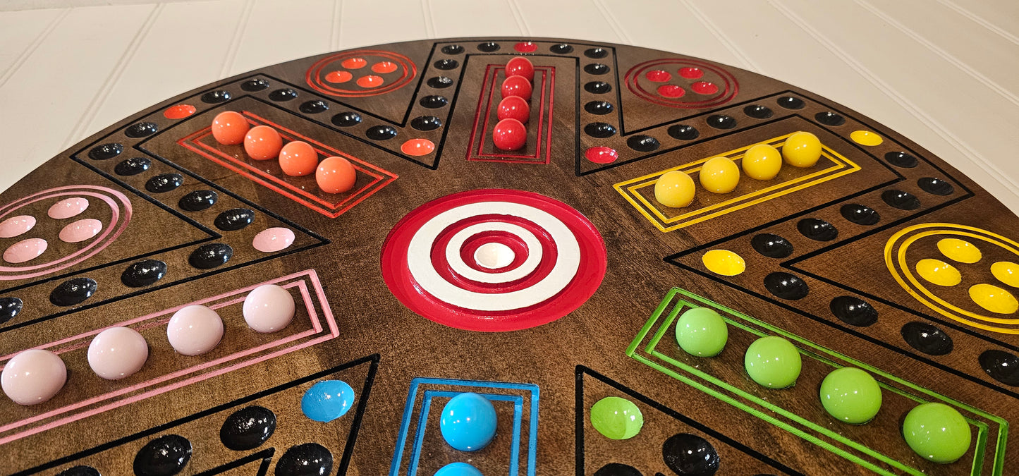 Personalized Cards & Marbles Game Board – Custom Engraved Family Game Night Set