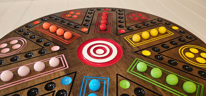 Personalized Cards & Marbles Game Board – Custom Engraved Family Game Night Set