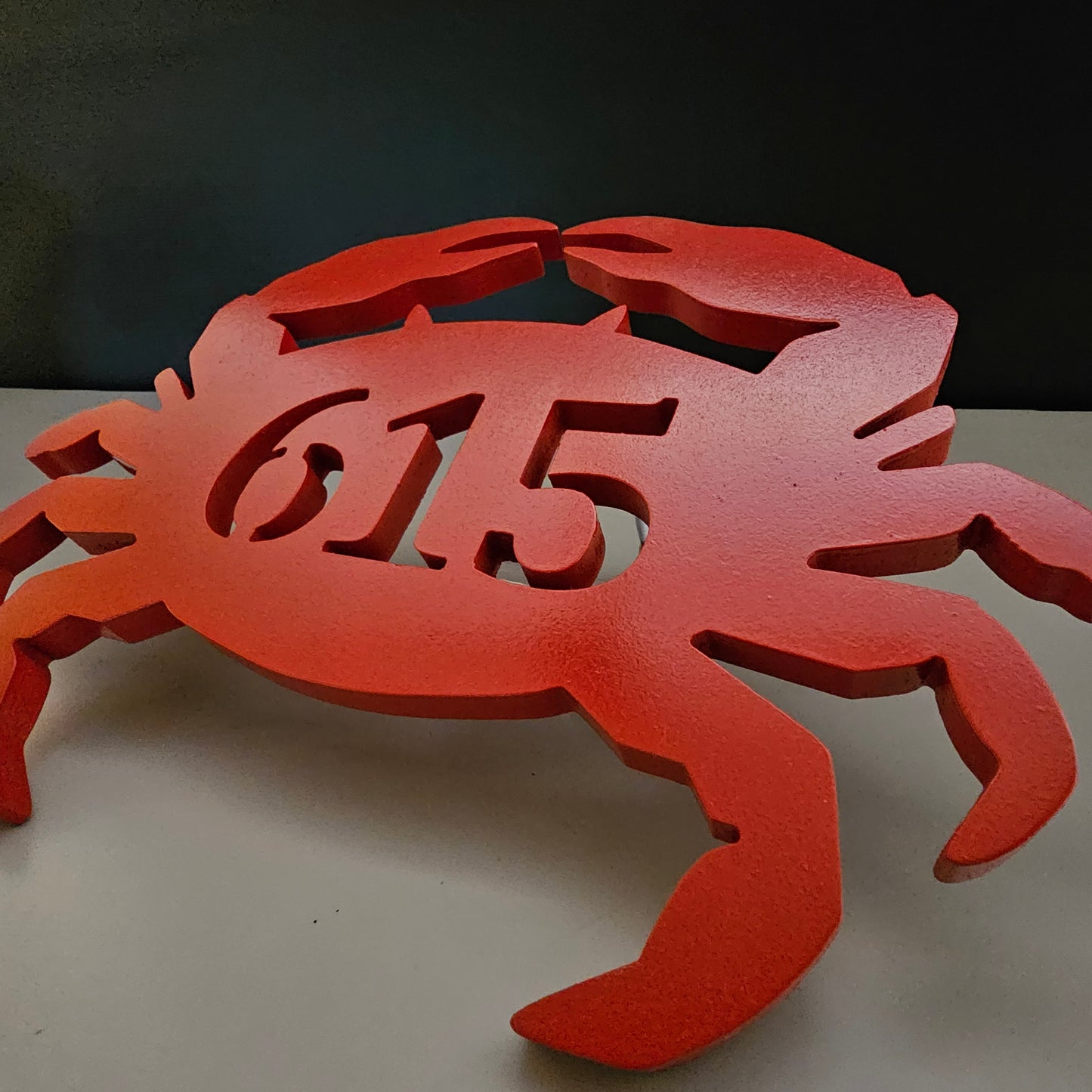 Crab Shaped Address Plaque – Coastal Home Decor, 100% Weatherproof PVC