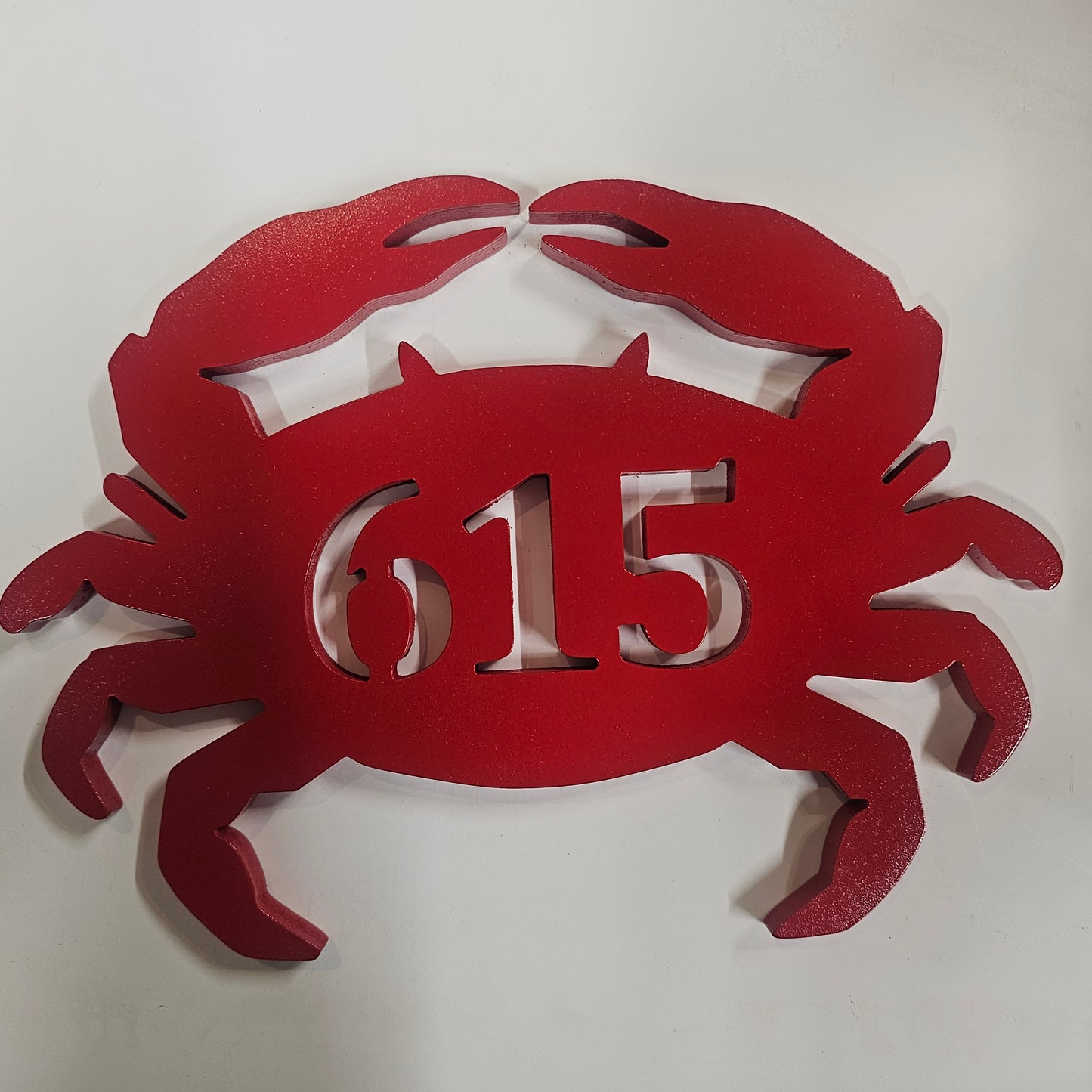 Crab Shaped Address Plaque – Coastal Home Decor, 100% Weatherproof PVC