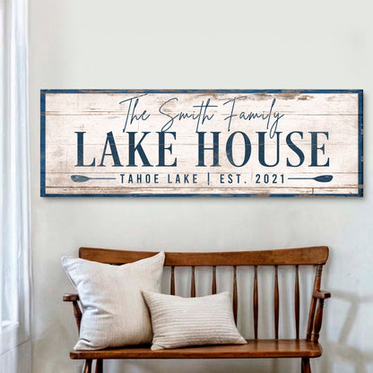 Personalized Lake House Canvas Print