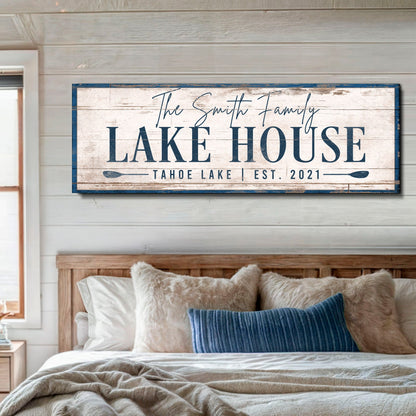 Personalized Lake House Canvas Print