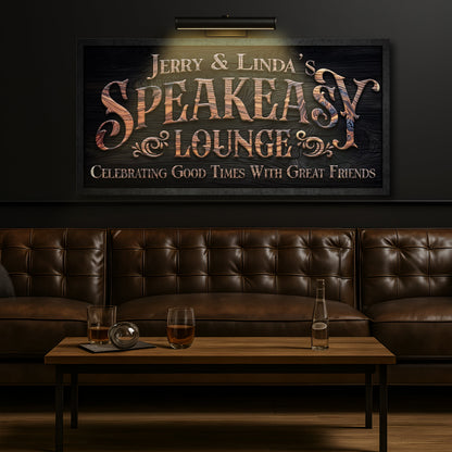 Speakeasy Lounge Wall Sign