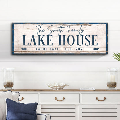 Personalized Lake House Canvas Print
