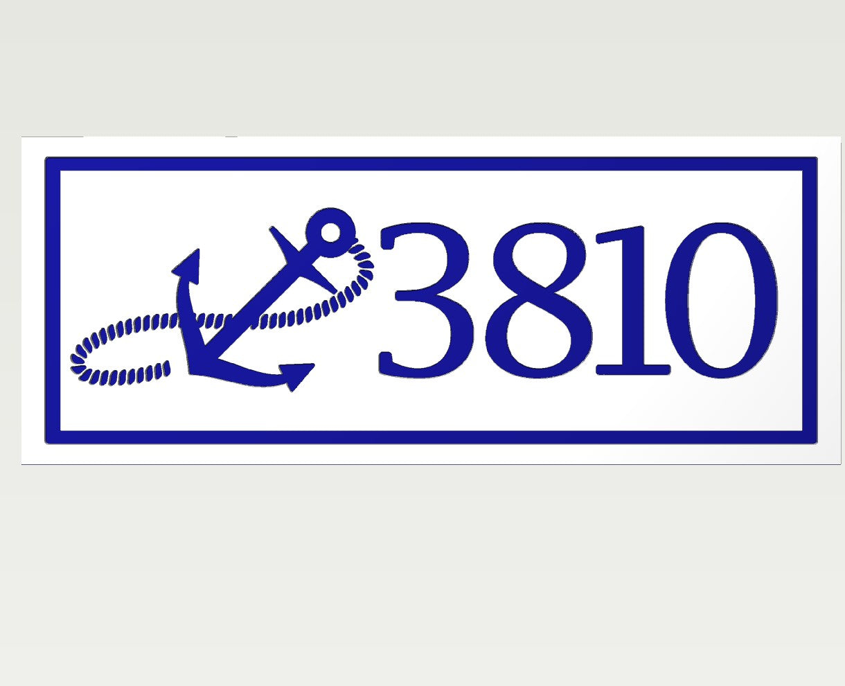 Custom Nautical Address Sign – Coastal Home Decor, 10+ Designs, Weatherproof PVC