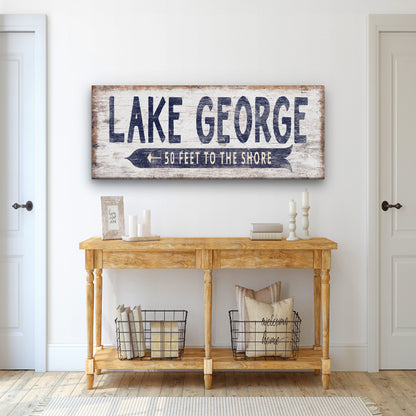 Personalized Nautical Beach Sign – Custom Coastal Canvas Wall Art