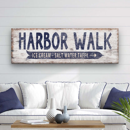Personalized Nautical Beach Sign – Custom Coastal Canvas Wall Art