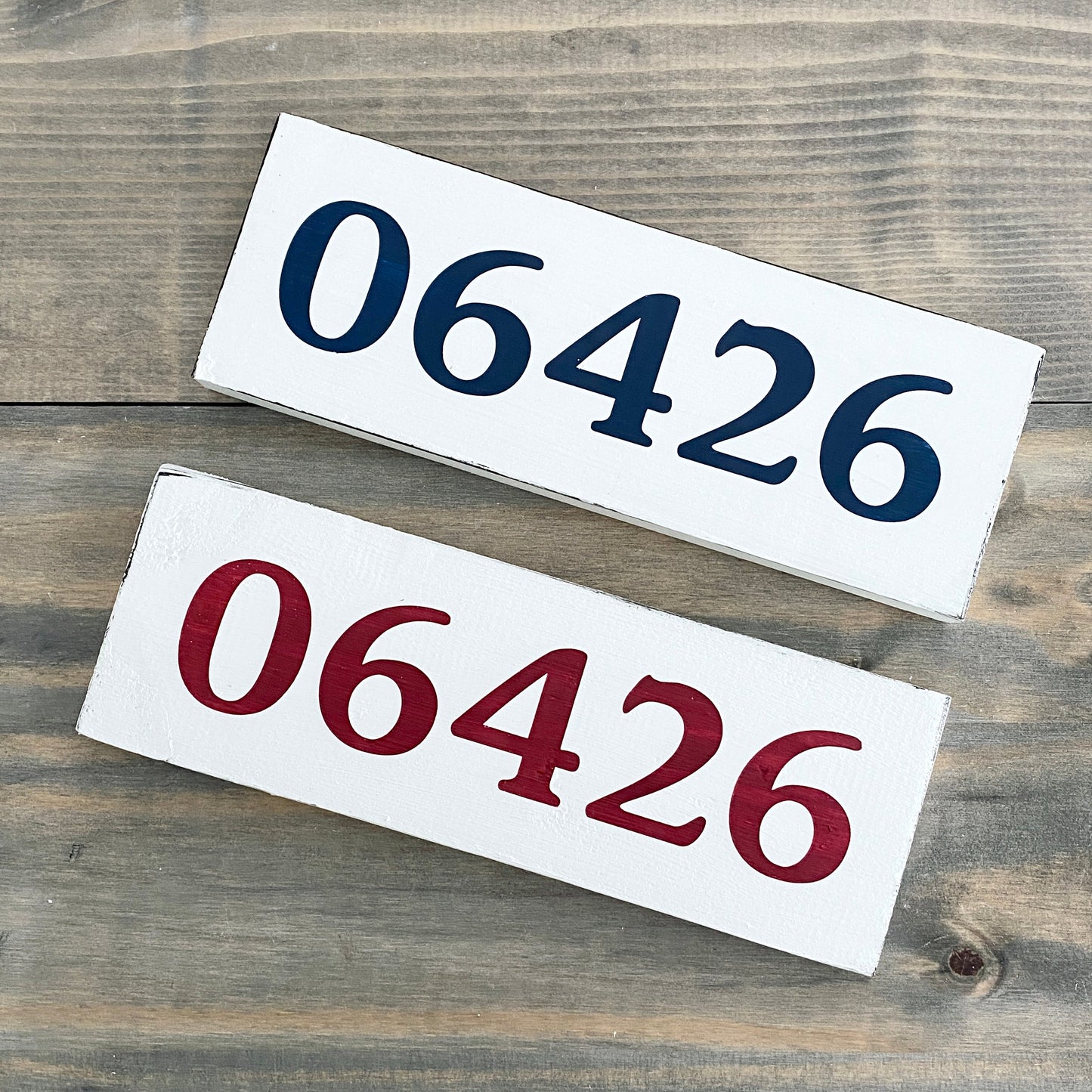 Personalized Zip Code Sign – Small Handmade Wood Decor