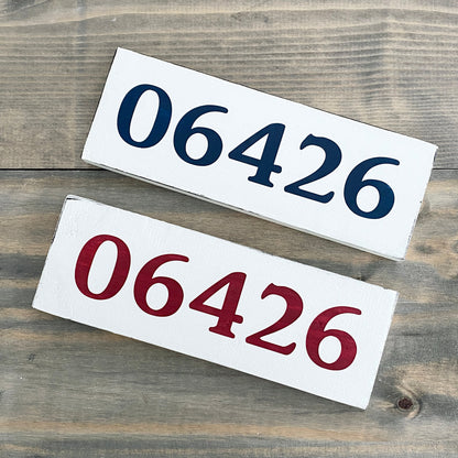 Personalized Zip Code Sign – Small Handmade Wood Decor