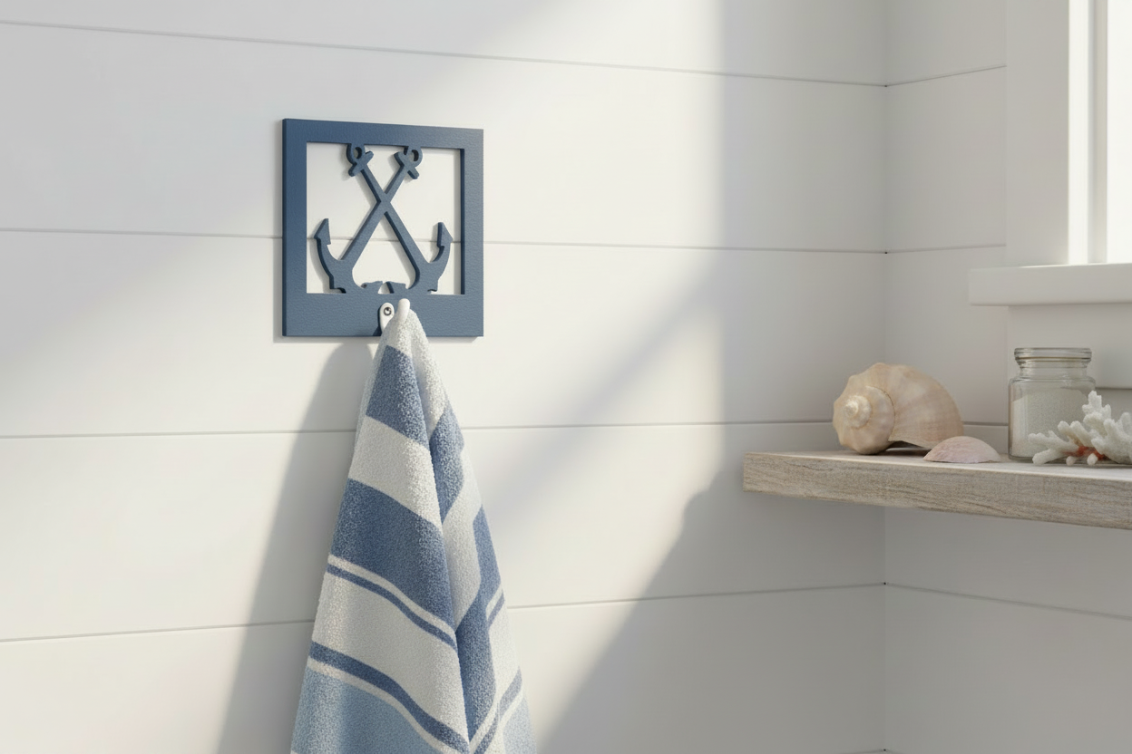 Anchor Hook Navy Bathroom