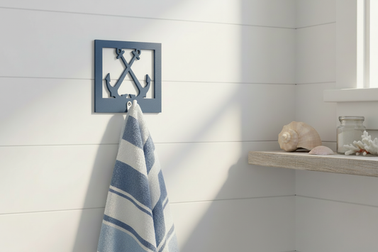 Anchor Hook Navy Bathroom