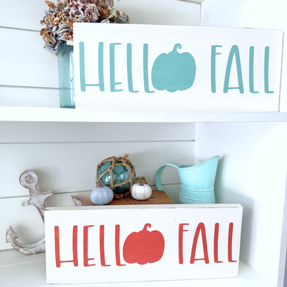 Hello Fall Pumpkin Sign