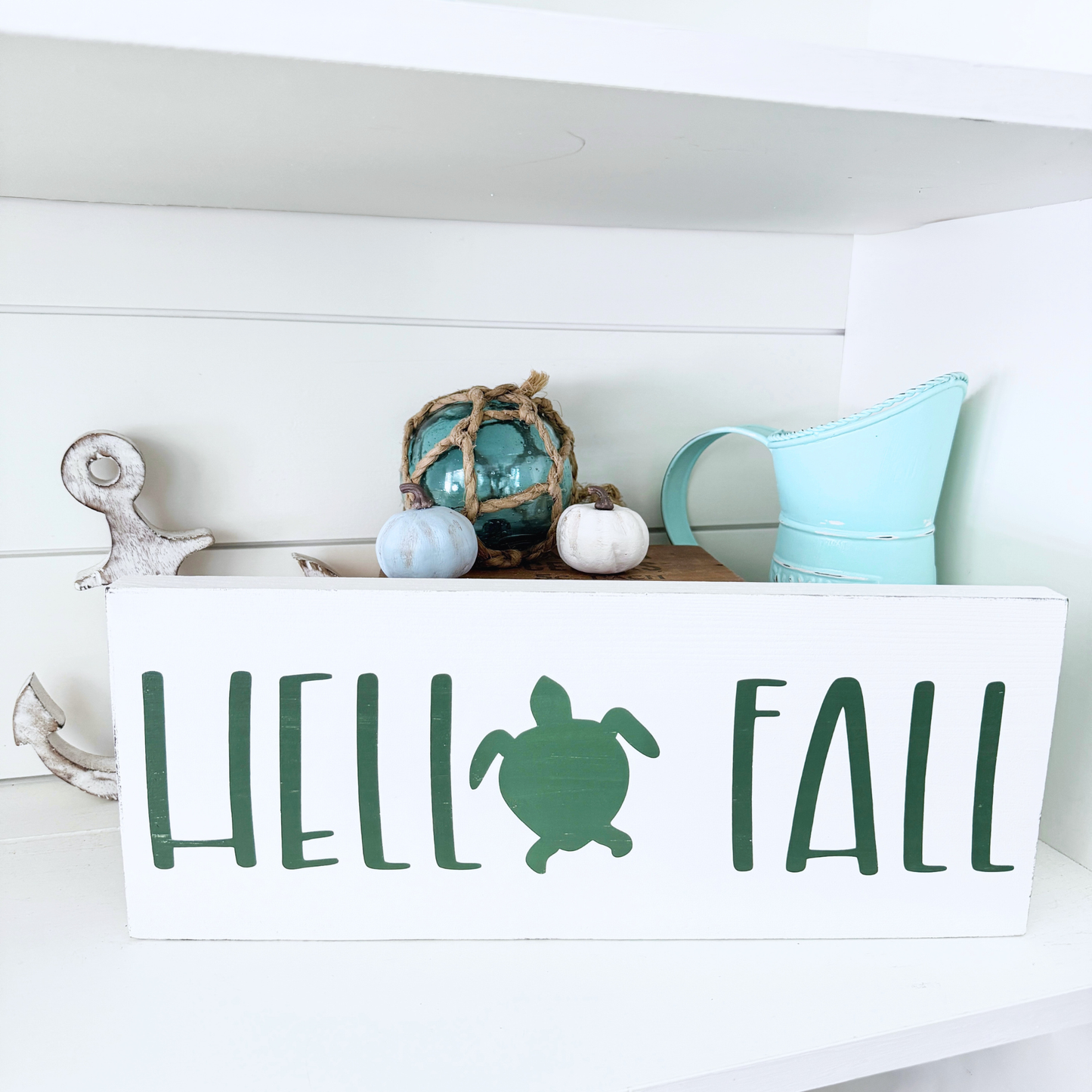 Hello Fall Sea Turtle Sign