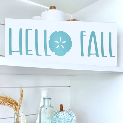 Hello Fall Sand Dollar Sign