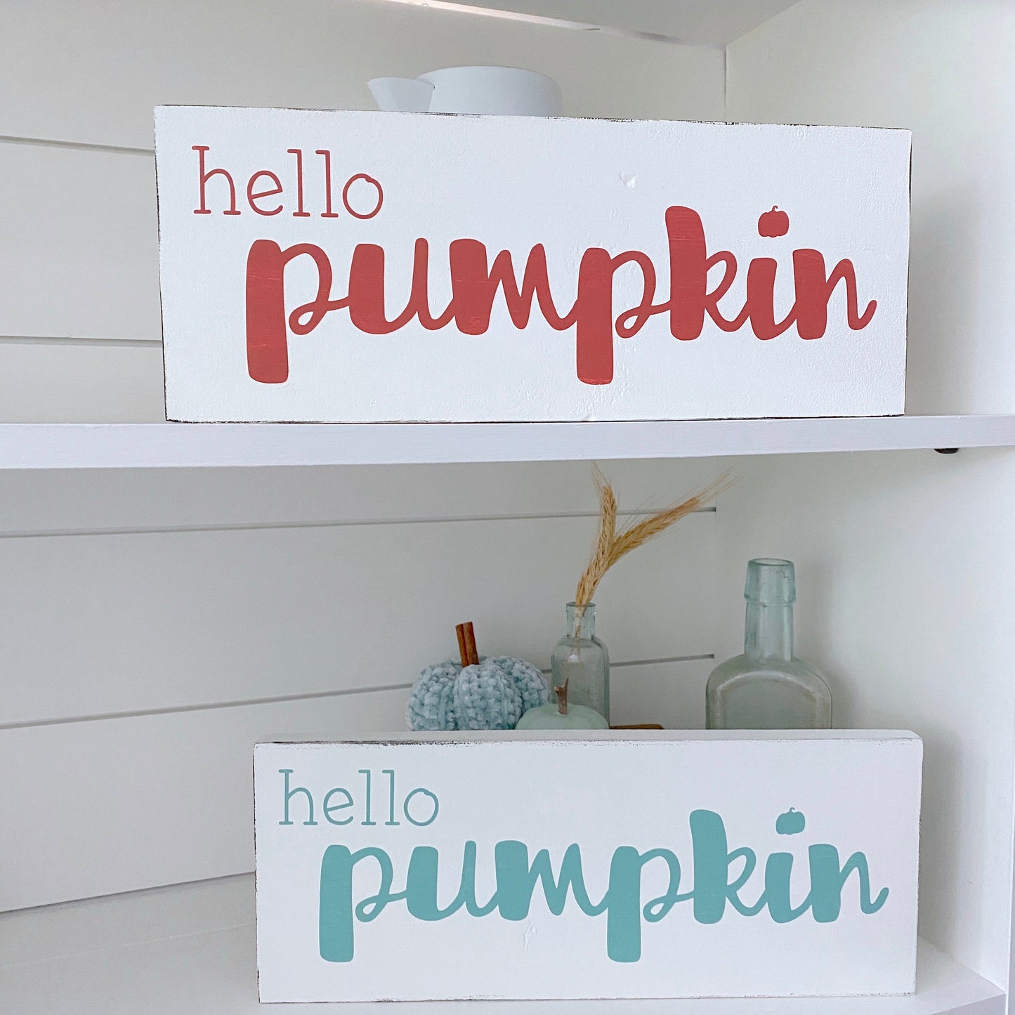 Hello Pumpkin Sign – Handmade Fall Wood Decor