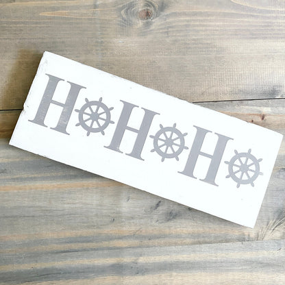 Ho Ho Ho Ship Wheel Sign