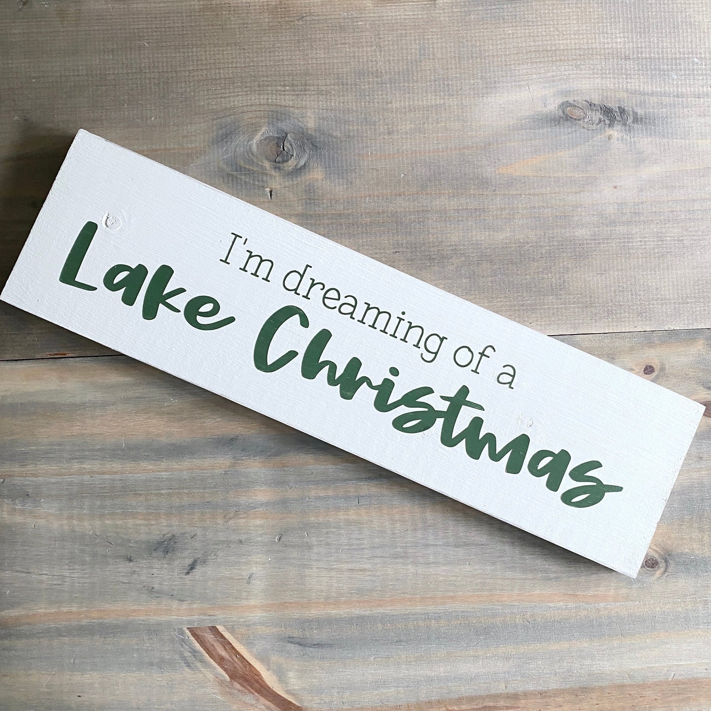 I'm Dreaming of a Lake Christmas Sign – Lake House Holiday Wood Decor