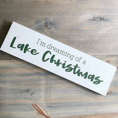 I'm Dreaming of a Lake Christmas Sign – Lake House Holiday Wood Decor
