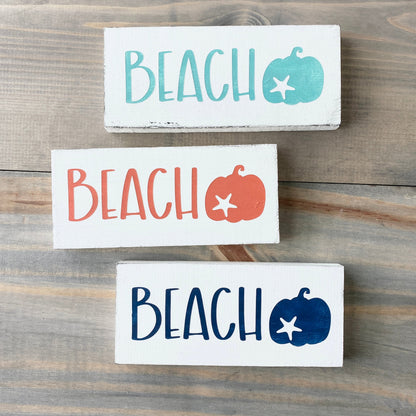 Beach Pumpkin Sign