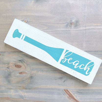 Beach Boat Oar Sign