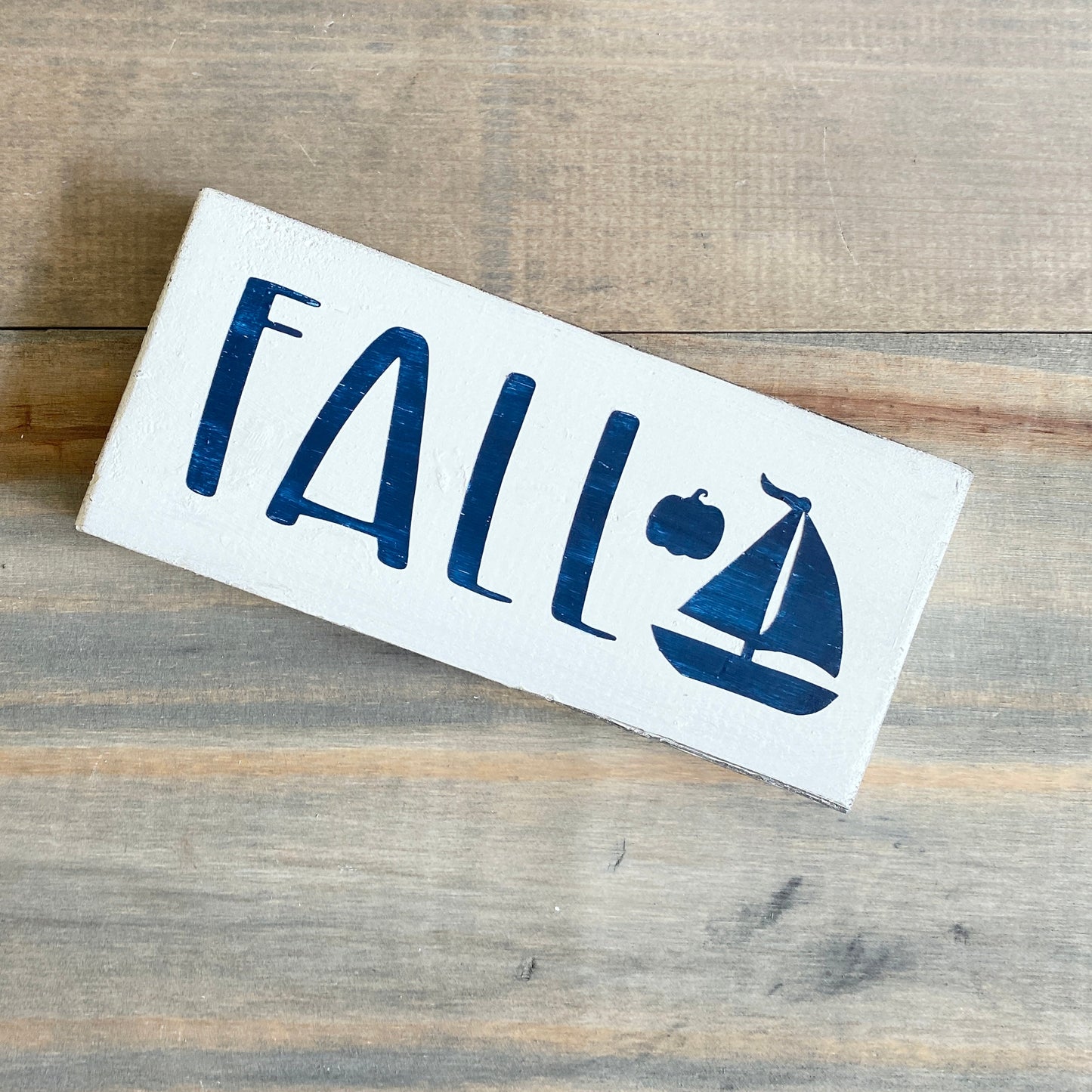 Fall Boat Pumpkin sign