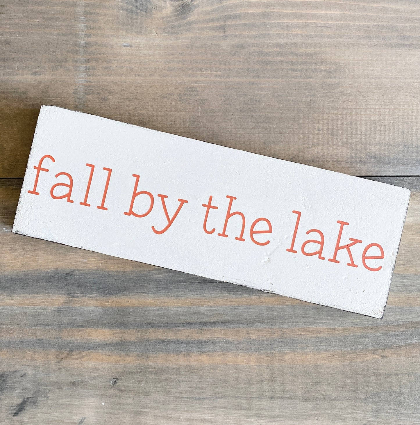 Fall by the Lake Sign
