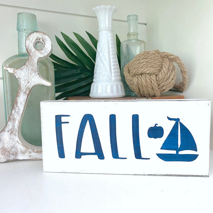 Fall Boat Pumpkin sign
