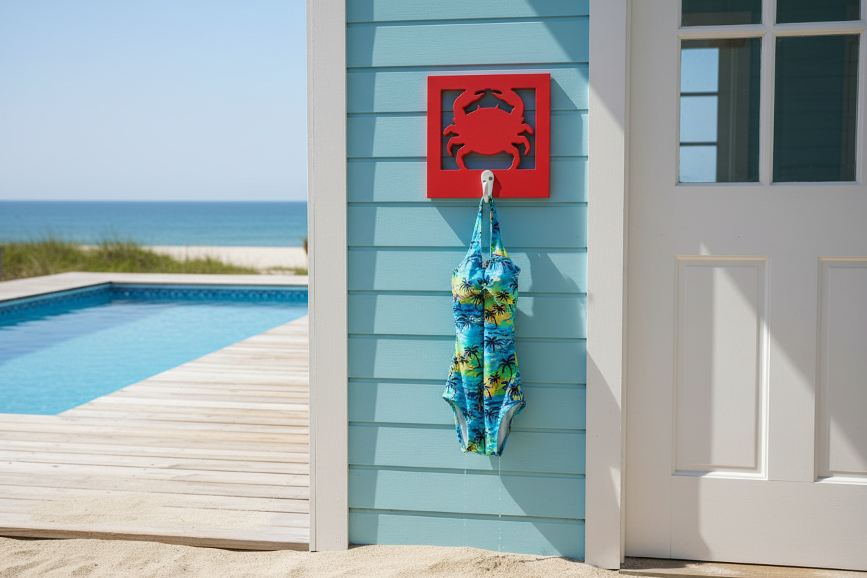 Crab Hook Coral Blue Exterior