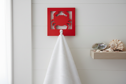 Crab Hook Red White Shiplap