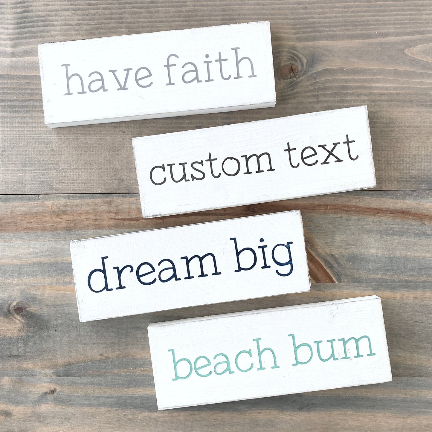 Custom Word or Quote Sign – Small Personalized Wood Decor