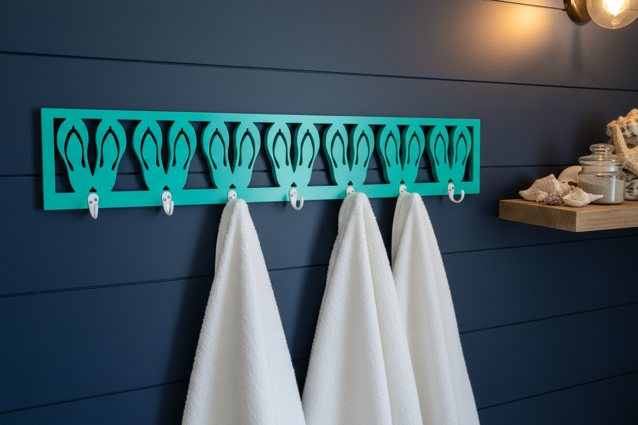 Flip Flop Hook Navy Bathroom