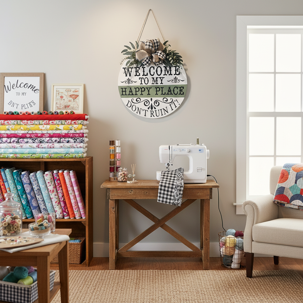 Happy Place Sign – Craft Room