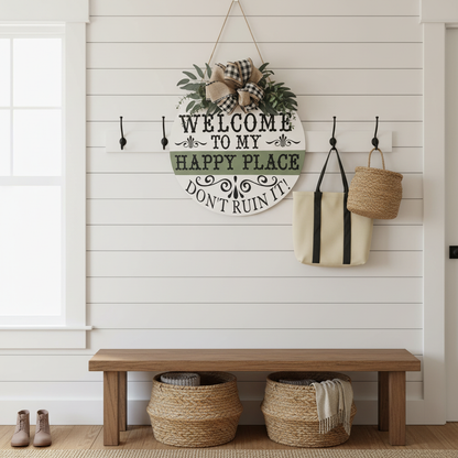 Happy Place Sign – Mudroom