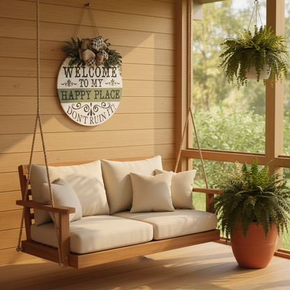 Happy Place Sign – Porch Swing