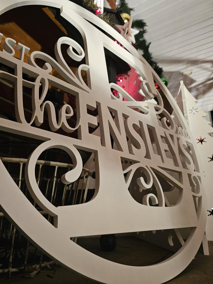 Custom Family Name Sign – Personalized Front Door & Porch Decor, Weatherproof PVC