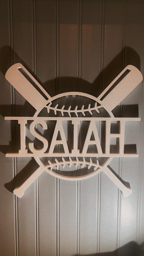 Custom Baseball Name Sign – Personalized Kids Room & Sports Decor