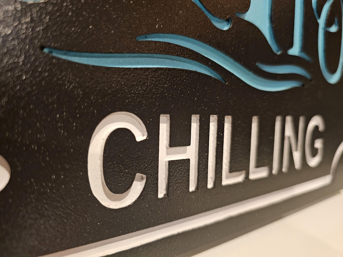 Personalized Pool & Patio Sign – 3D Carved Weatherproof PVC, Custom Name
