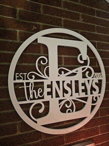 Custom Family Name Sign – Personalized Front Door & Porch Decor, Weatherproof PVC