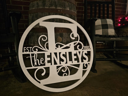 Custom Family Name Sign – Personalized Front Door & Porch Decor, Weatherproof PVC