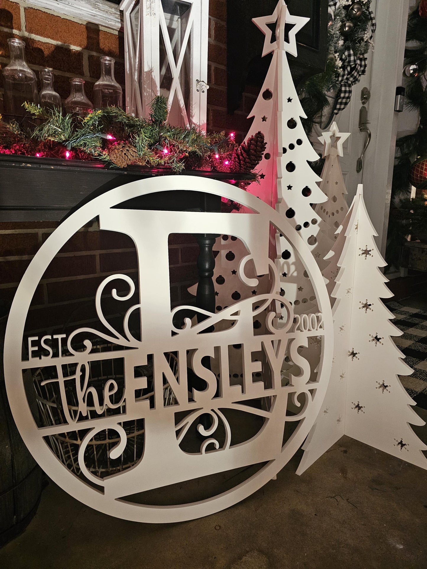 Custom Family Name Sign – Personalized Front Door & Porch Decor, Weatherproof PVC