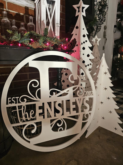 Custom Family Name Sign – Personalized Front Door & Porch Decor, Weatherproof PVC