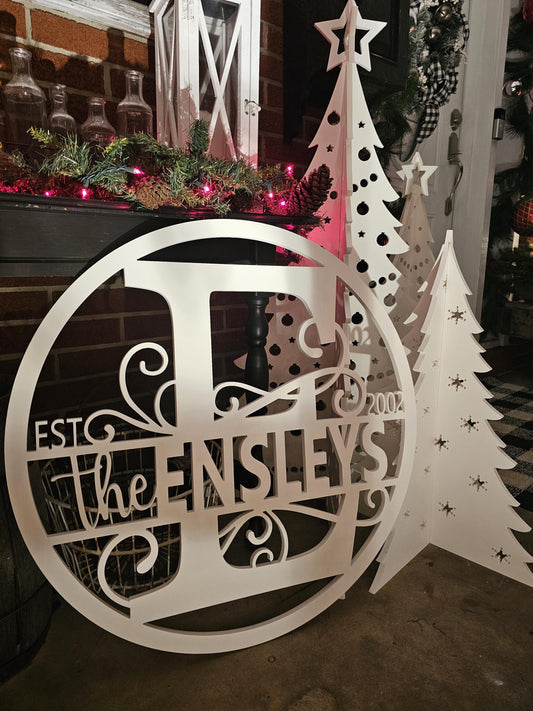 Custom Family Name Sign – Personalized Front Door & Porch Decor, Weatherproof PVC