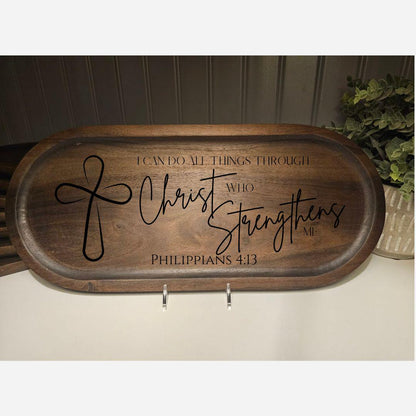 Personalized Solid Wood Valet Tray – Custom Anniversary & Groomsman Gift